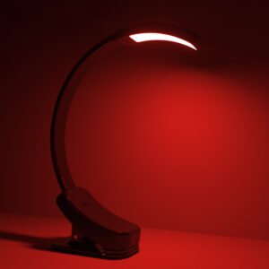 Healthy Red 625~630 nm Eye Friendly Mini Clip-On Book Light Flexible LED Reading Light Easy Comfortable Use Book Lamp